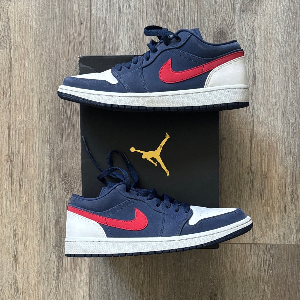 Nike Air Jordan Sneakers - Navy and Red